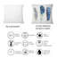 Rectangle, plumes colorées Boho I - coussin décoratif imprimé bohémien et éclectique