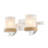 Chatham 2-Light Vanity Light in Natural White with Clear Sandblasted Glass