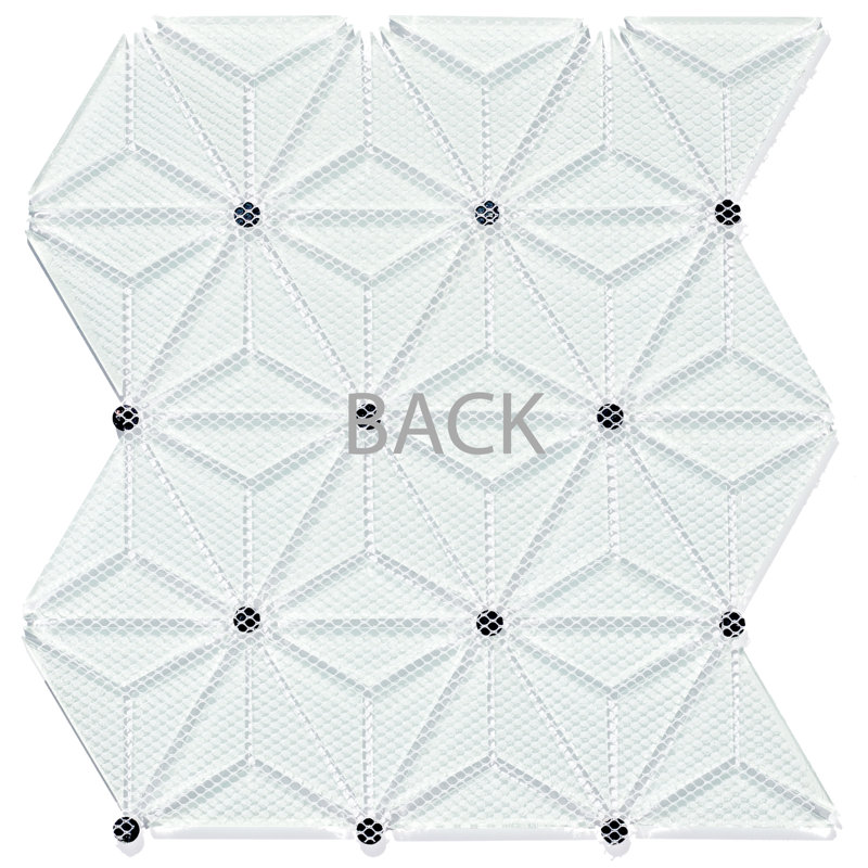Art Deco  6" x 7" Glass Mosaic Tile