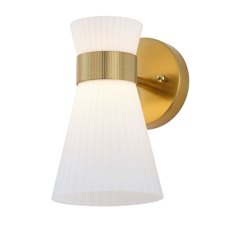1-White dimmable glass LED wall lamp
