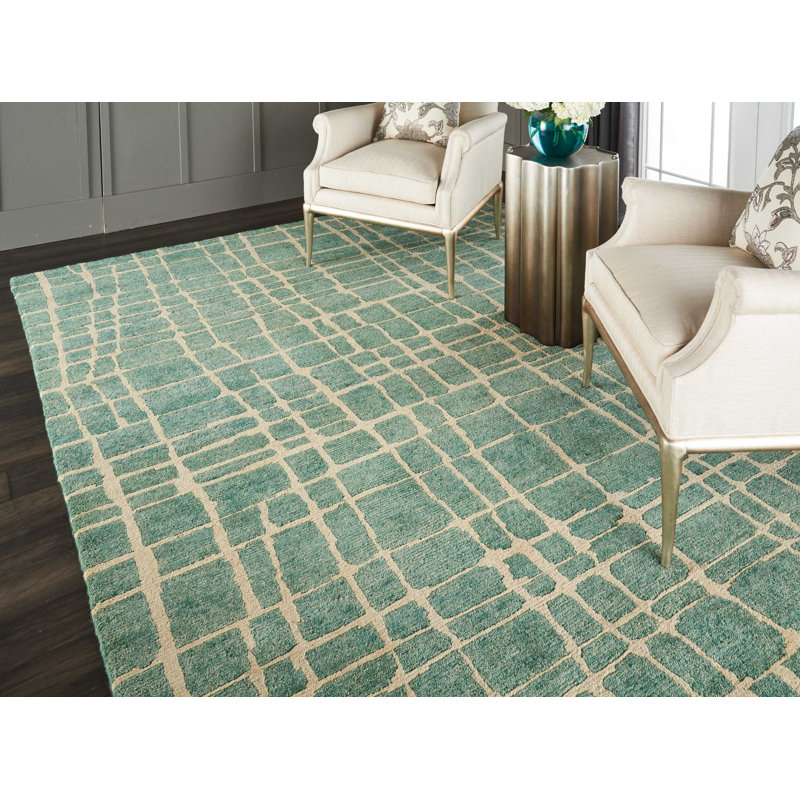 Leatherhead Wool Abstract Indoor Rug, Rectangle 7'9" x 9'9"