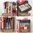 Wrapping Paper Storage Cart with 12PCS Slap Bands, Rolling Organizer with Drawer, Hooks & Brakes, Mobile Gift Wrapping Station for Paper, Bags and Ribbons-769224063