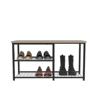 Helge - Wood Stackable Shoe Rack Shoe Cabinet Entryway Shoe