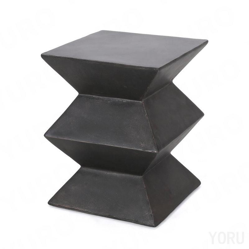 Square Concrete Outdoor Side Table , 15.5 " W 15.5 " D