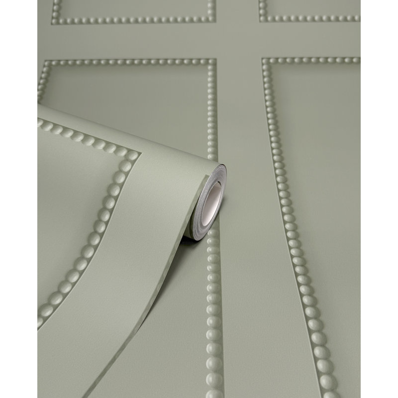 Beaded Panel Wallpaper, Green