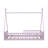 Wood House Bed With Fence-155139456