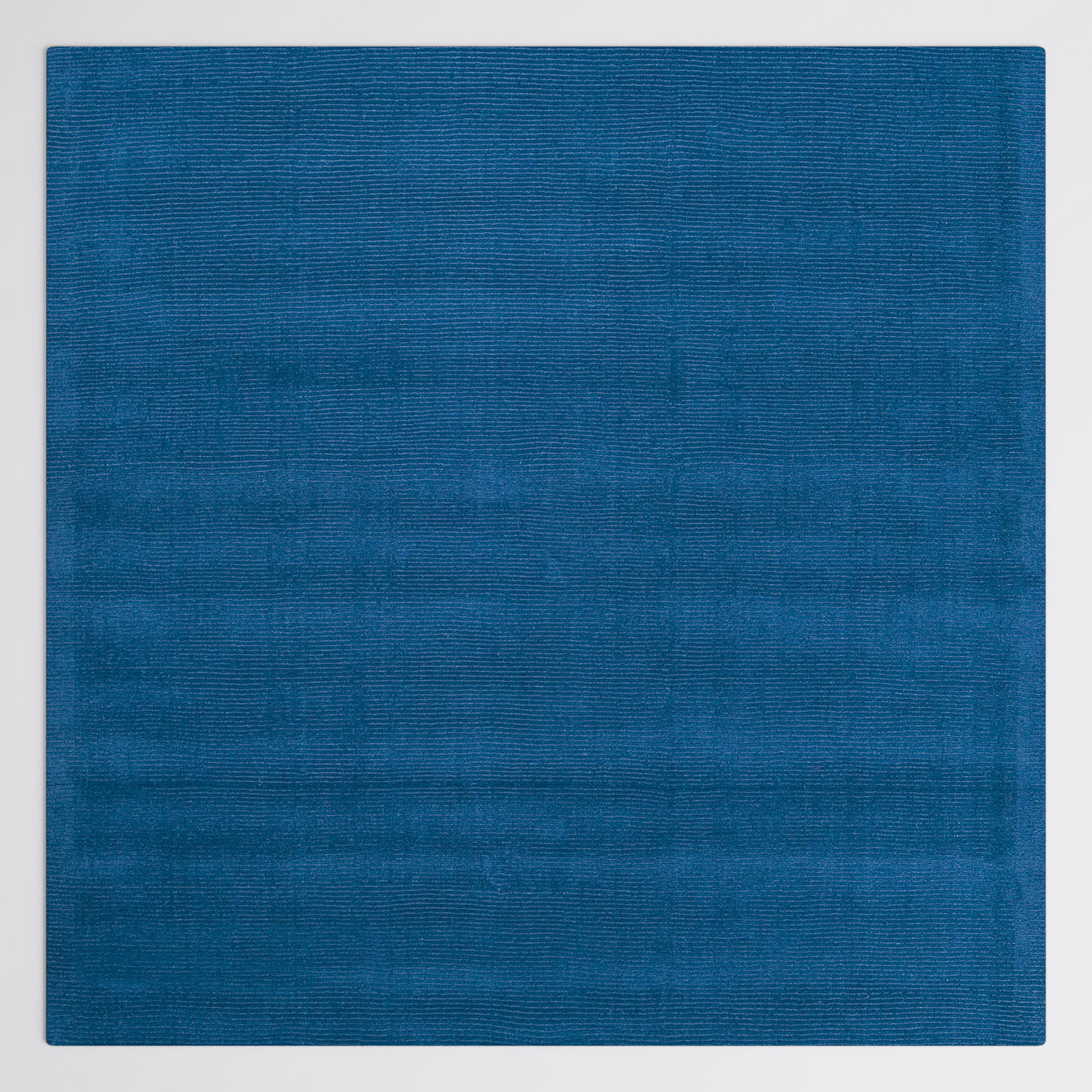 Crowe Dark Blue Hand-Woven Wool Rug, Square 9'9"