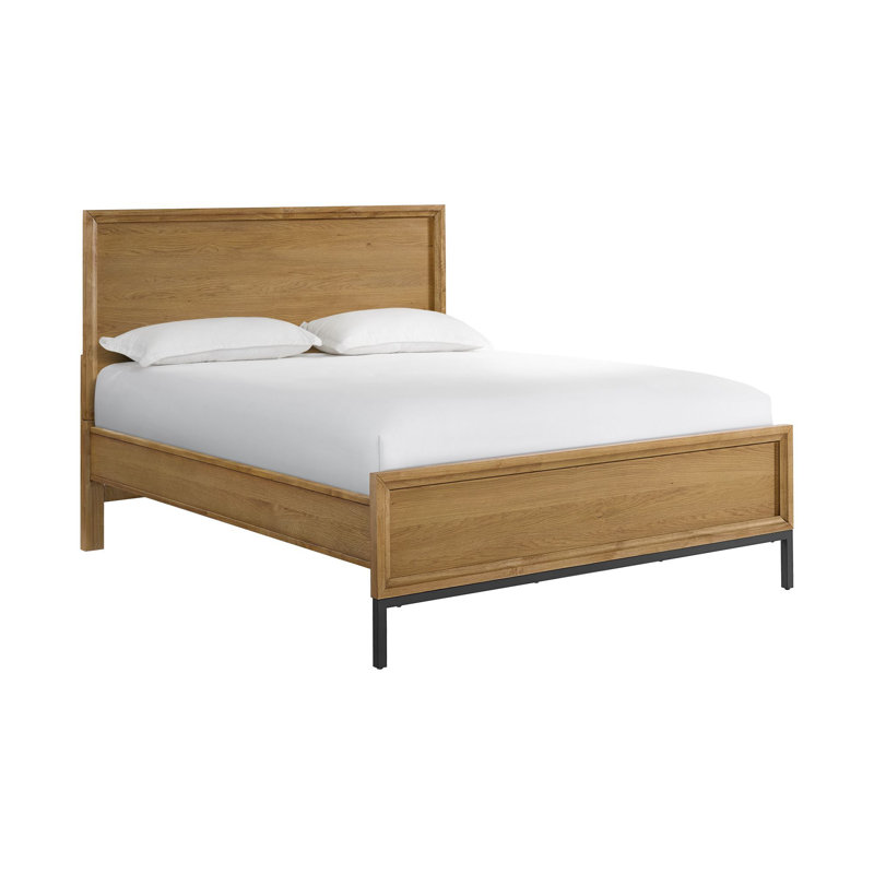 Newport Wood Bed, Natural Oak, Queen, Queen