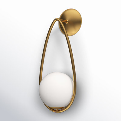 Akara Single Frosted Dimmable Bath Sconce
