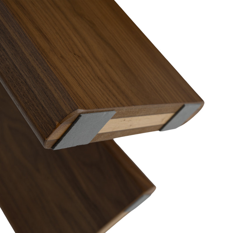 Ensemble de table de salle à manger moderne, table de salle à manger rectangulaire et banc avec pieds en bois massif, Brun