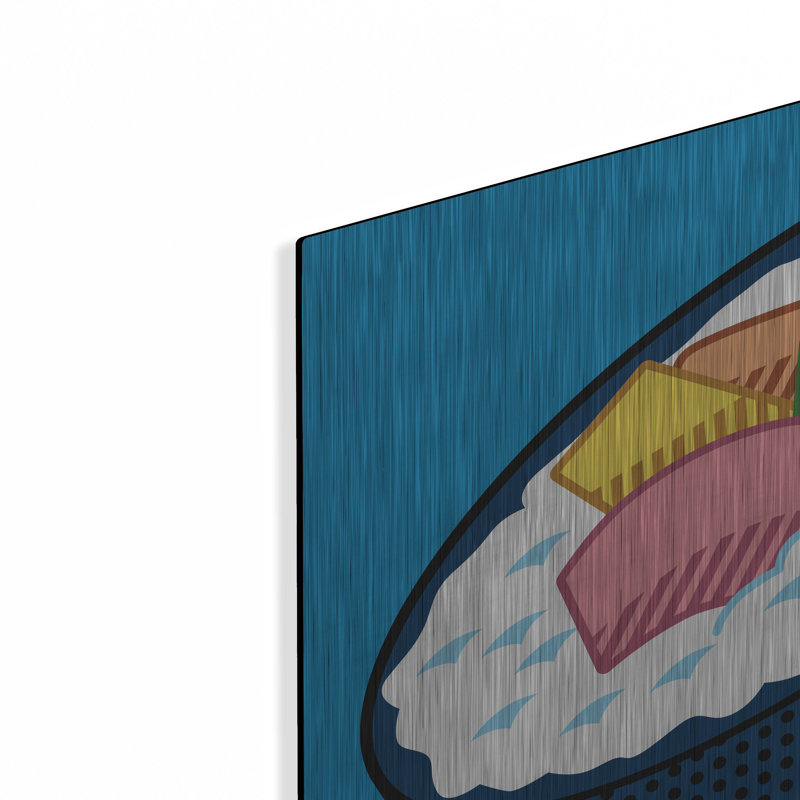 Rouleaux de sushi sur bleu par Ron Magnes, H 36 po x l 36 po