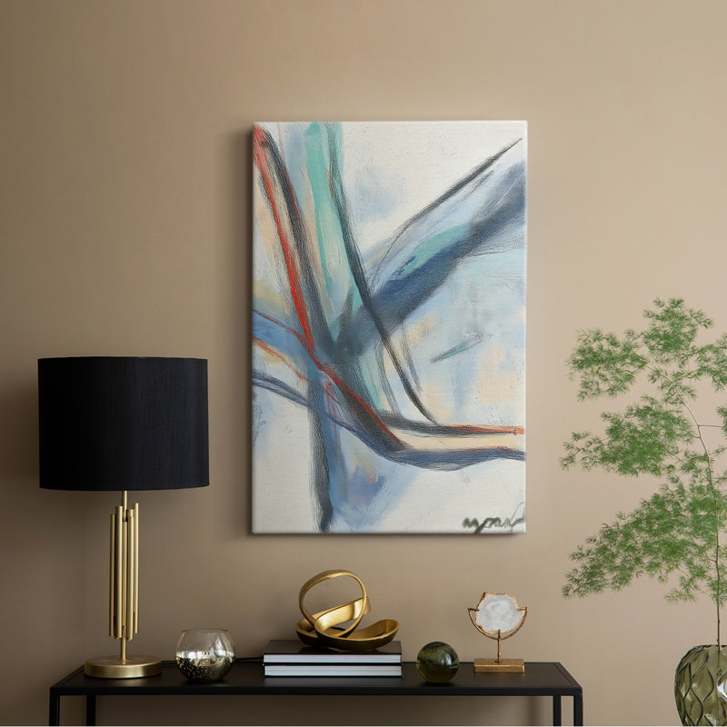Série ABSTRACT DCCLV - Toile tendue avec châssis Premium - Prêt à être accroché, H 12 po x l 8 po