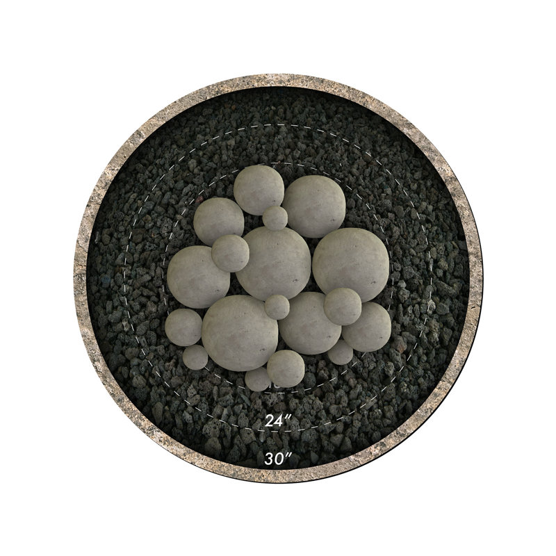 Ensemble de foyer d'extérieur 18 pièces, Gris charbon