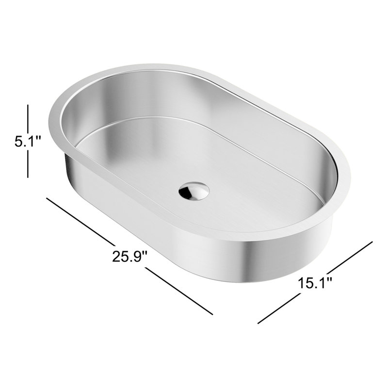 Kricia 25.9'' L Bathroom Sink, Brushed Rose Gold