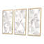 «White Crumpled Abstract», ensemble de 3 reproductions encadrées sur toile-1576675619-1576675617