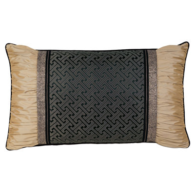 Roxanne Black/Brown Polyester Piece Sham