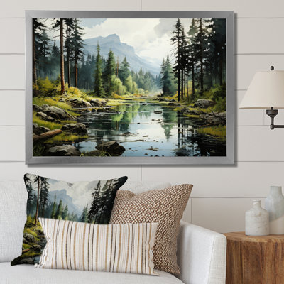 Canada Whispering Pines III, reproduction d'art sur toile