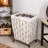 Fabric Rolling Laundry Hamper with Handles