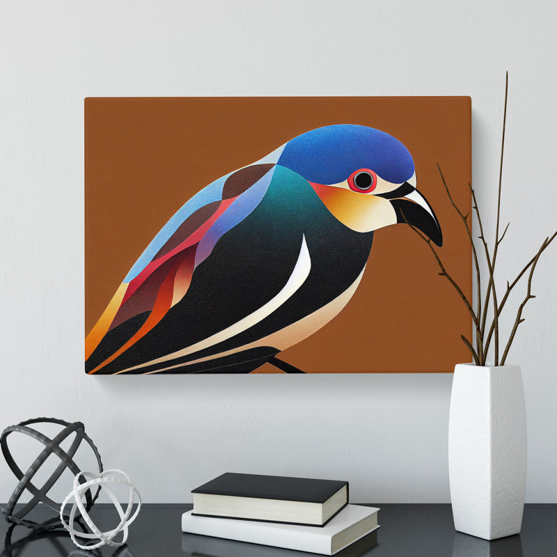 Engaging Abstract Bird - Wrapped Canvas Print, 50cm H x 76cm W x 3cm D