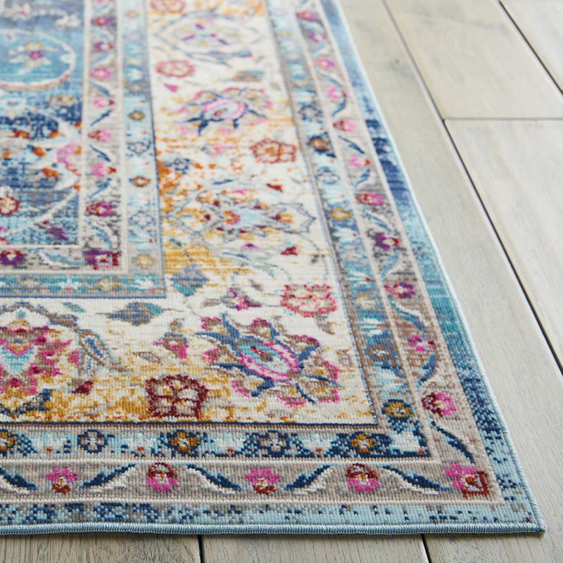 Ankica Floral Area Rug, Round 115 cm
