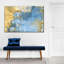 Abstrait doré et bleu sur toile-1060279627