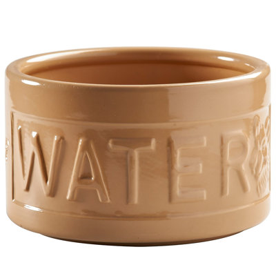 Mason Cash: Cane Dog Water Bowl - 5.9", 30oz -Tan Food-Water Dish, Durable Ceramic Stoneware, Microwave-Dishwasher Safe, Pet Meal Feeding-Hydration