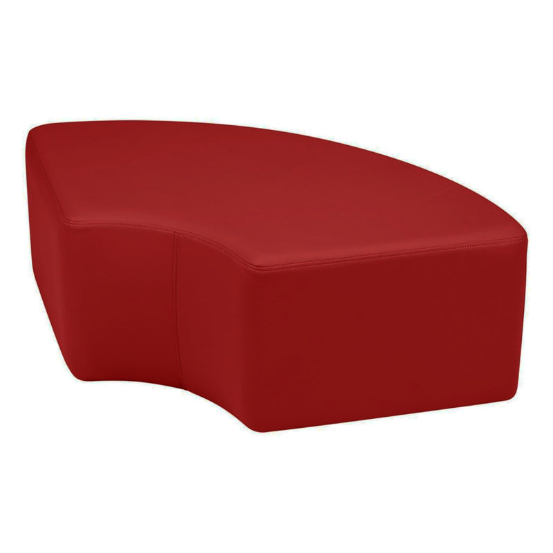 Pro Series Upholstered Quarter Circle Ottoman 12" Height, Crimson