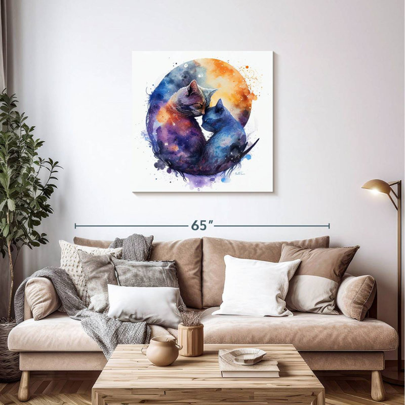 Crowle Loving Cats, 36" H x 36" W