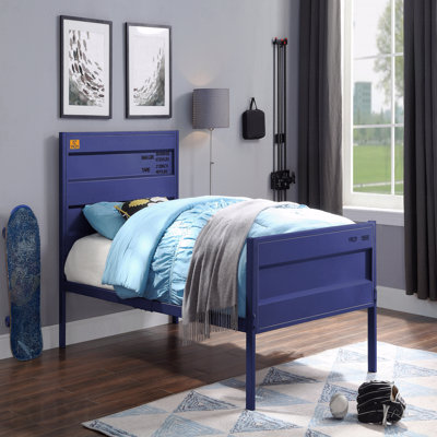 Bed Frame, Blue Finish