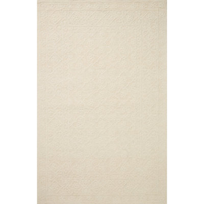 Albie Ivory Hand-Tufted Wool Oriental Rug