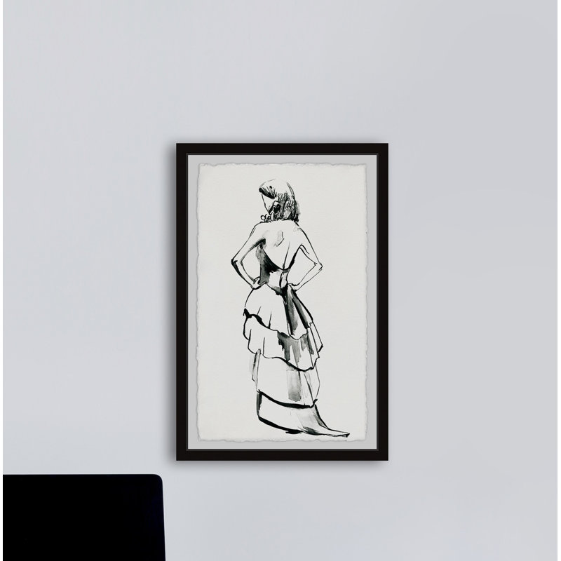 «Long Back» par Marmont Hill - peinture encadrée, H 18 po x l 12 po x P 1,5 po