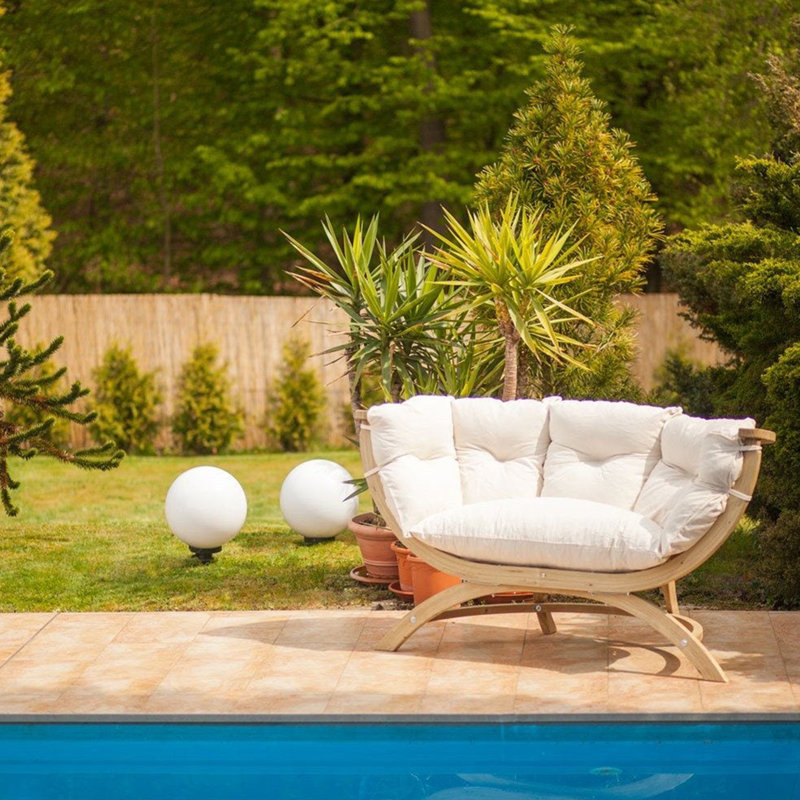 Caillo Garden Sofa with Cushions, White
