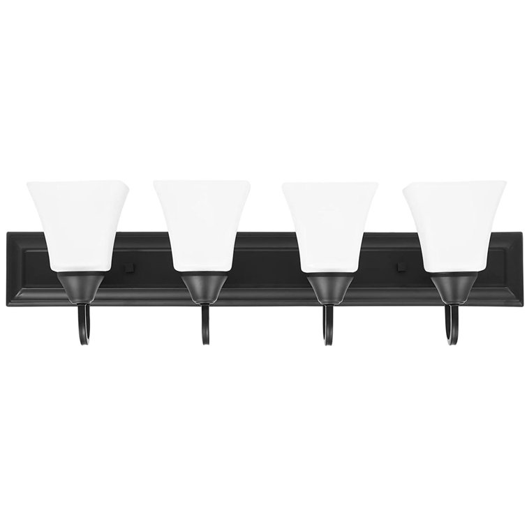 4 - Light Dimmable Black Vanity Light