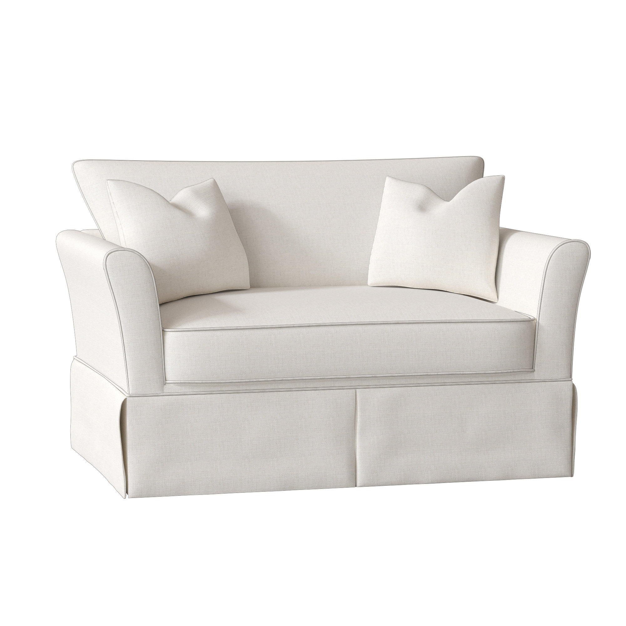 Shelby Upholstered Chair And A Half, Bevin Natural Linen Blend