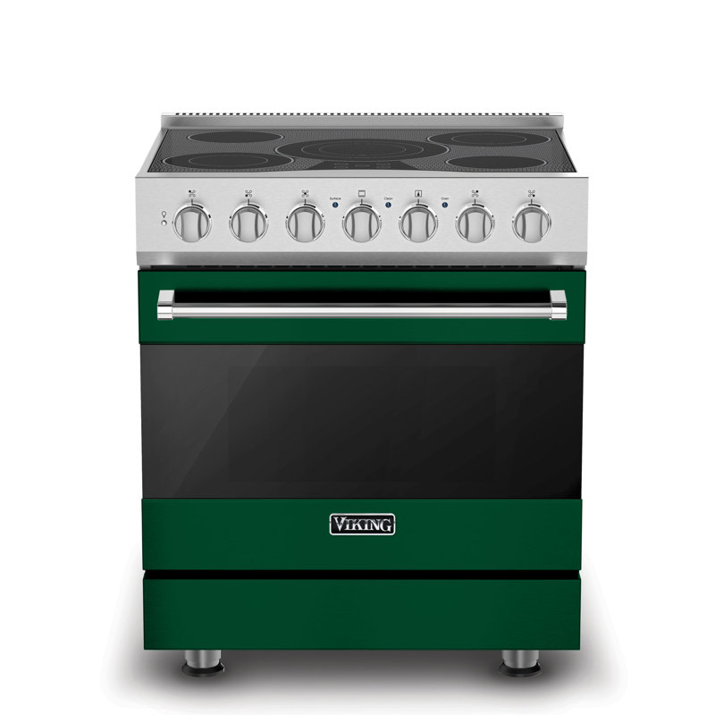 Viking30"W./24"D. Electric Self-Clean Range-5 Burners, Ivy