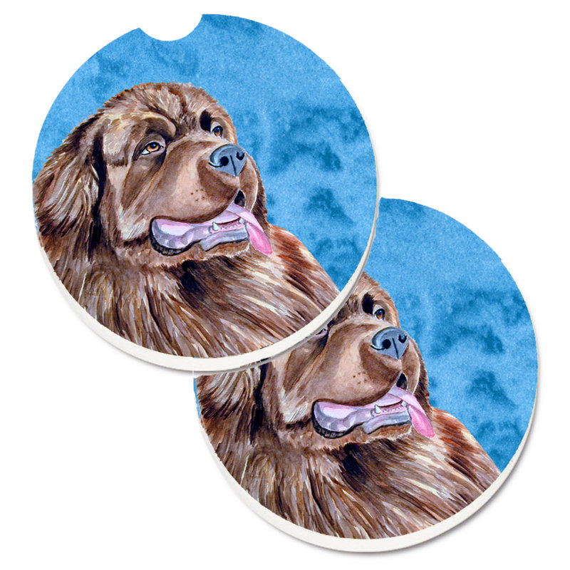 Sous-verre barbu collie voiture, Terre-neuve