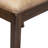 3-piece Dining Room Table Set consists of a square Kitchen Table and 2 Brown Texture Polyester Fabric stackable Chair, Antique Walnut Finish-70271638