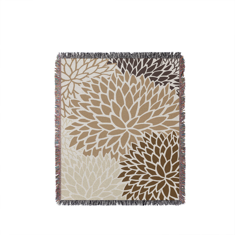 Jeté en coton Arlo, Beige, 50 x 70
