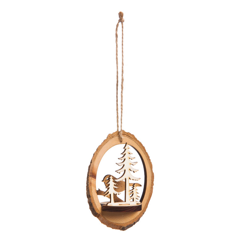Figurine décorative suspendue en bois