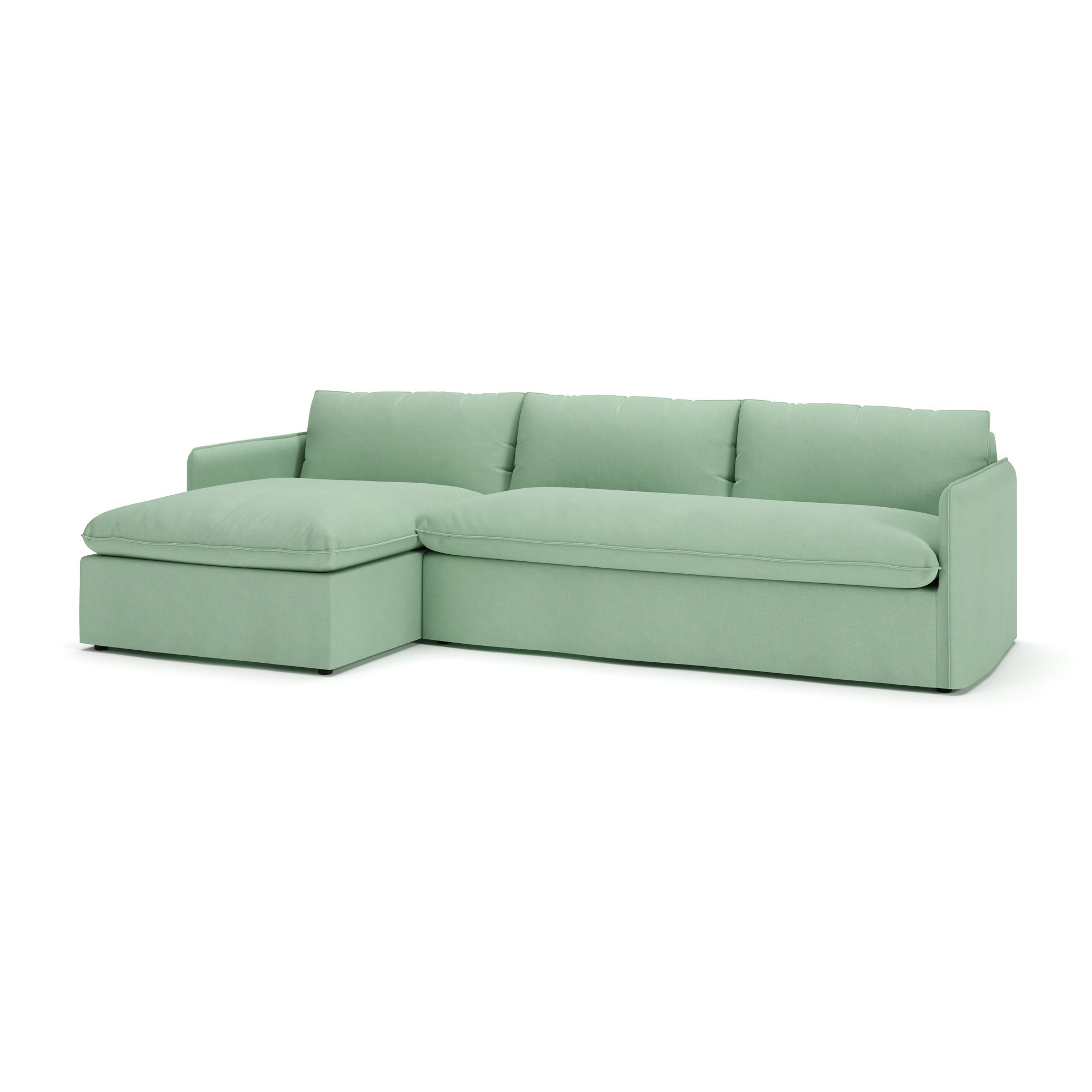 Bellatrix Upholstered L-Sectional, Bayou Spray Canvas, Left Hand Facing