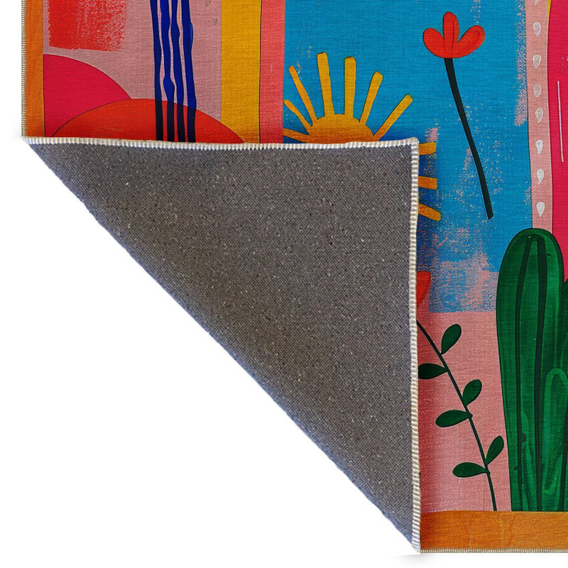 Tapis décoratif multicolore Paris, Rectangle 4 pi 11,06 po x 7 pi 6,55 po