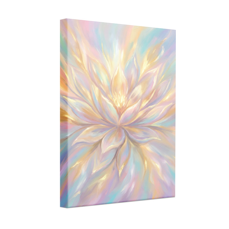 Motif floral abstrait pastel abstrait, H 36 po x l 24 po