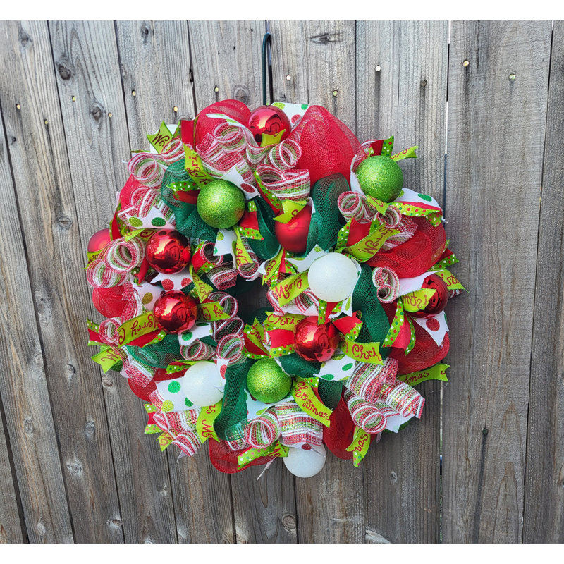 Couronne de Noël fantaisiste en maille