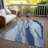 Petala Blue Washable Indoor-Outdoor Rug - -1499589435
