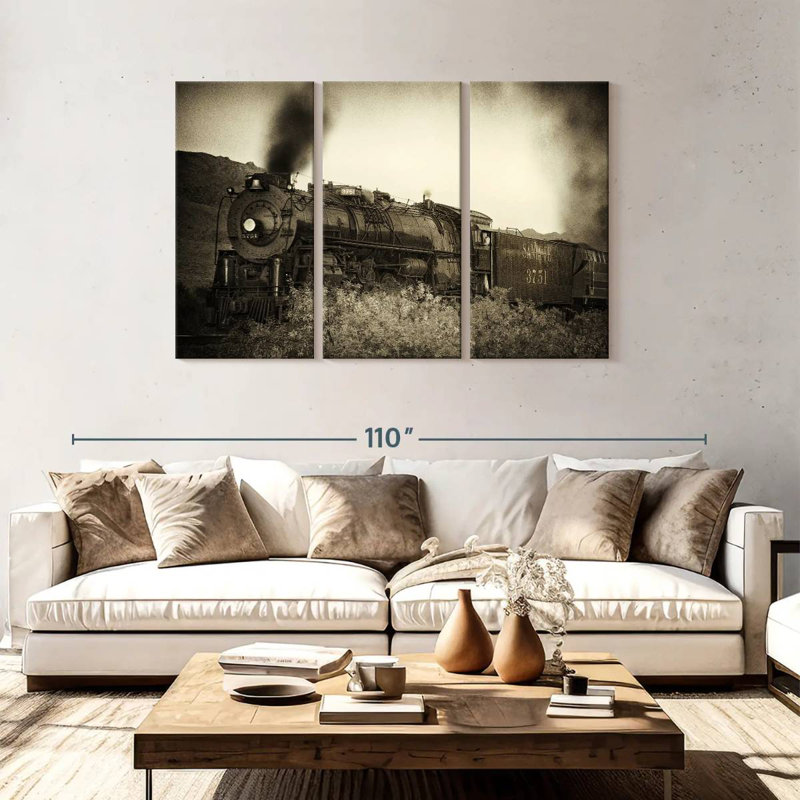 Mehar Train Arrival I, 48" H x 74" W
