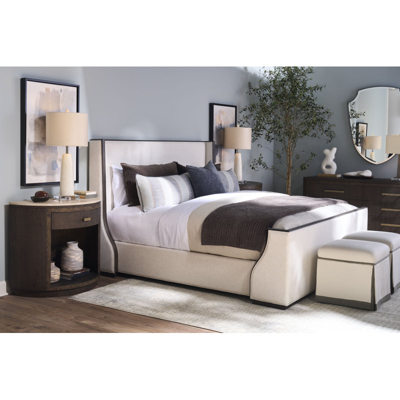 Monterey Upholstered King Bed, Hawthorne Light