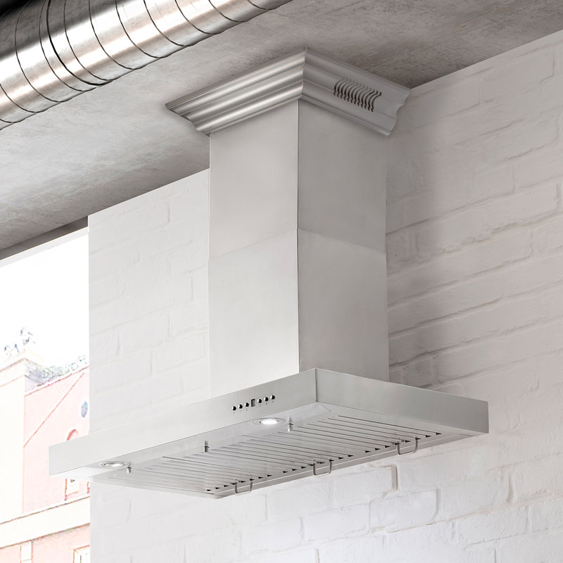 30" 400 CFM Ducted Wall Mount Range Hood, Stainless Steel, 30"