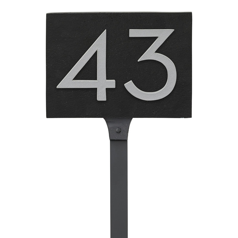 Rectangle Lawn Insert, Black/Silver, Yes