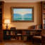 Cadre mural vintage orné Horizon Waves – Cadre doré décoratif pour œuvres d'art.-1730271378
