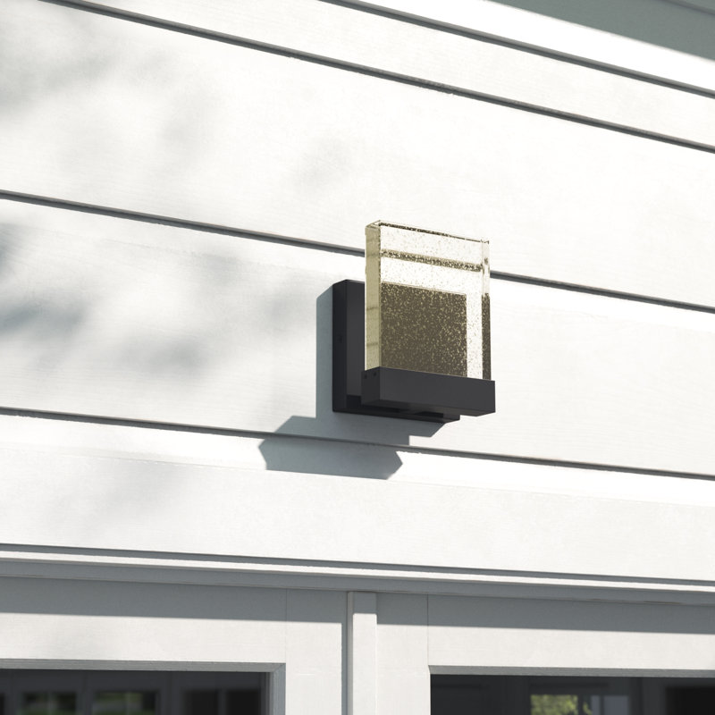 Venda LED Wall Light, Matte Black, 5.88" H x 5.75" W x 3" D